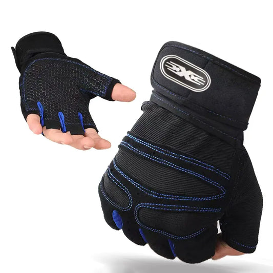 Premium Half-Finger Weightlifting Gloves - Non-Slip, Breathable Fitness Gear for Strength Training, Cycling, and Gym Workouts - 1 Pair